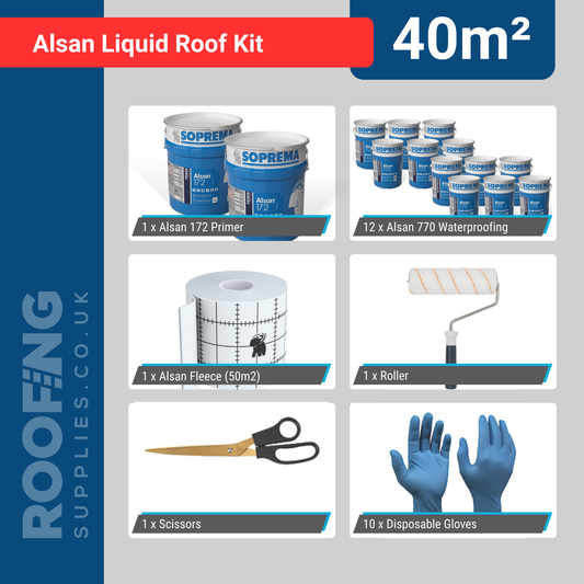 Alsan Premium Liquid System Roof Kit - 40m2