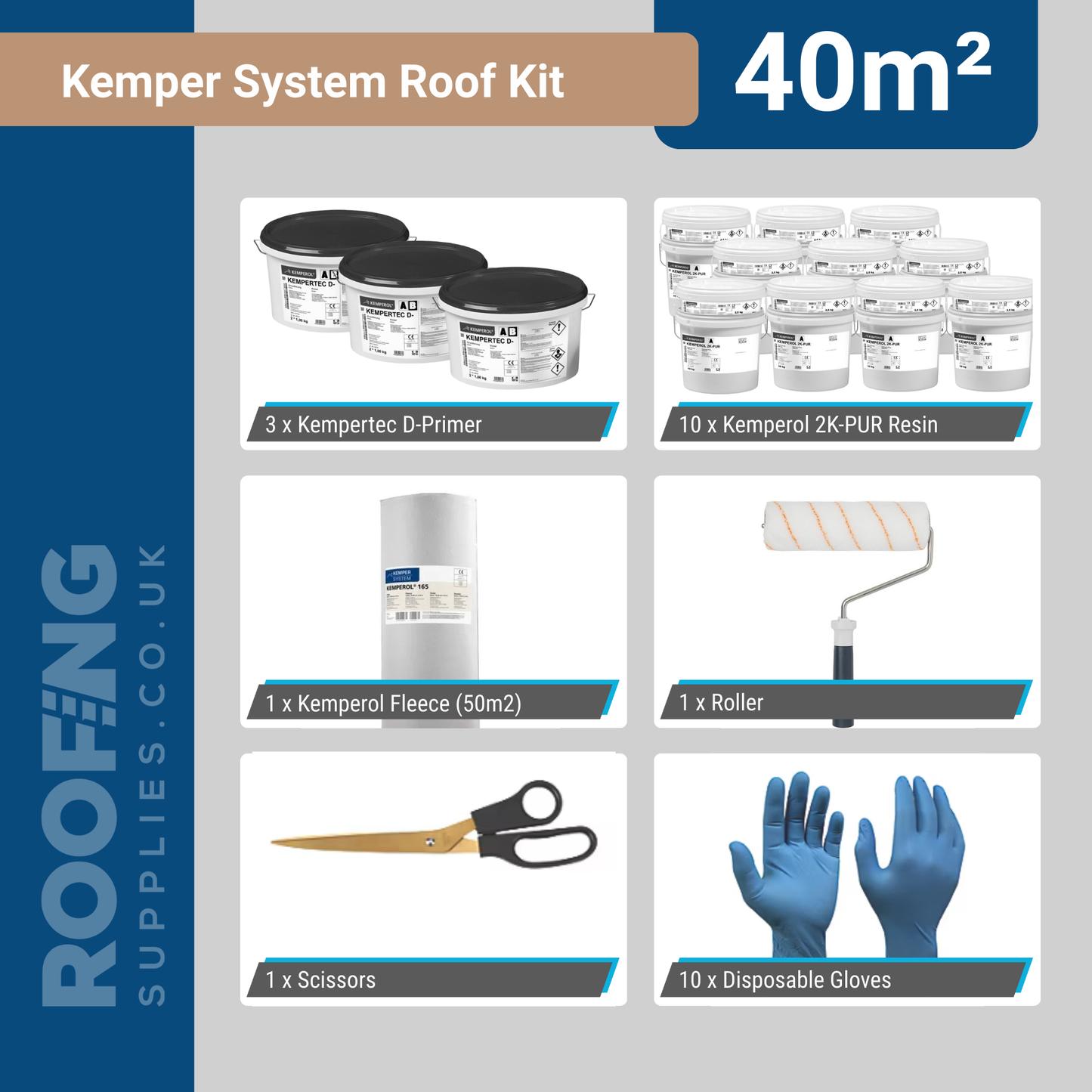 Kemper System 2K-PUR Roof Kit - 40m2